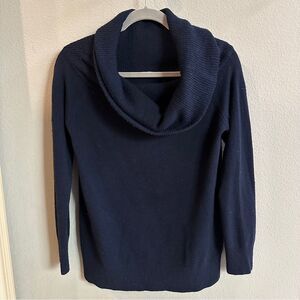 T Alexander Wang  | S | navy wool / cashmere blend Turtleneck cowl sweater